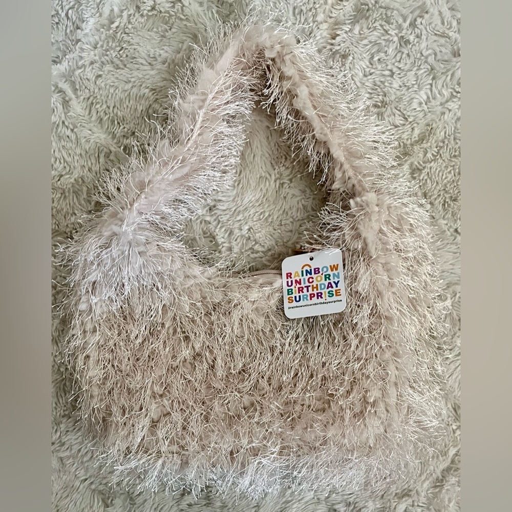 NWT KATY BAG RAINBOW UNICORN BIRTHDAY SURPRISE Cream